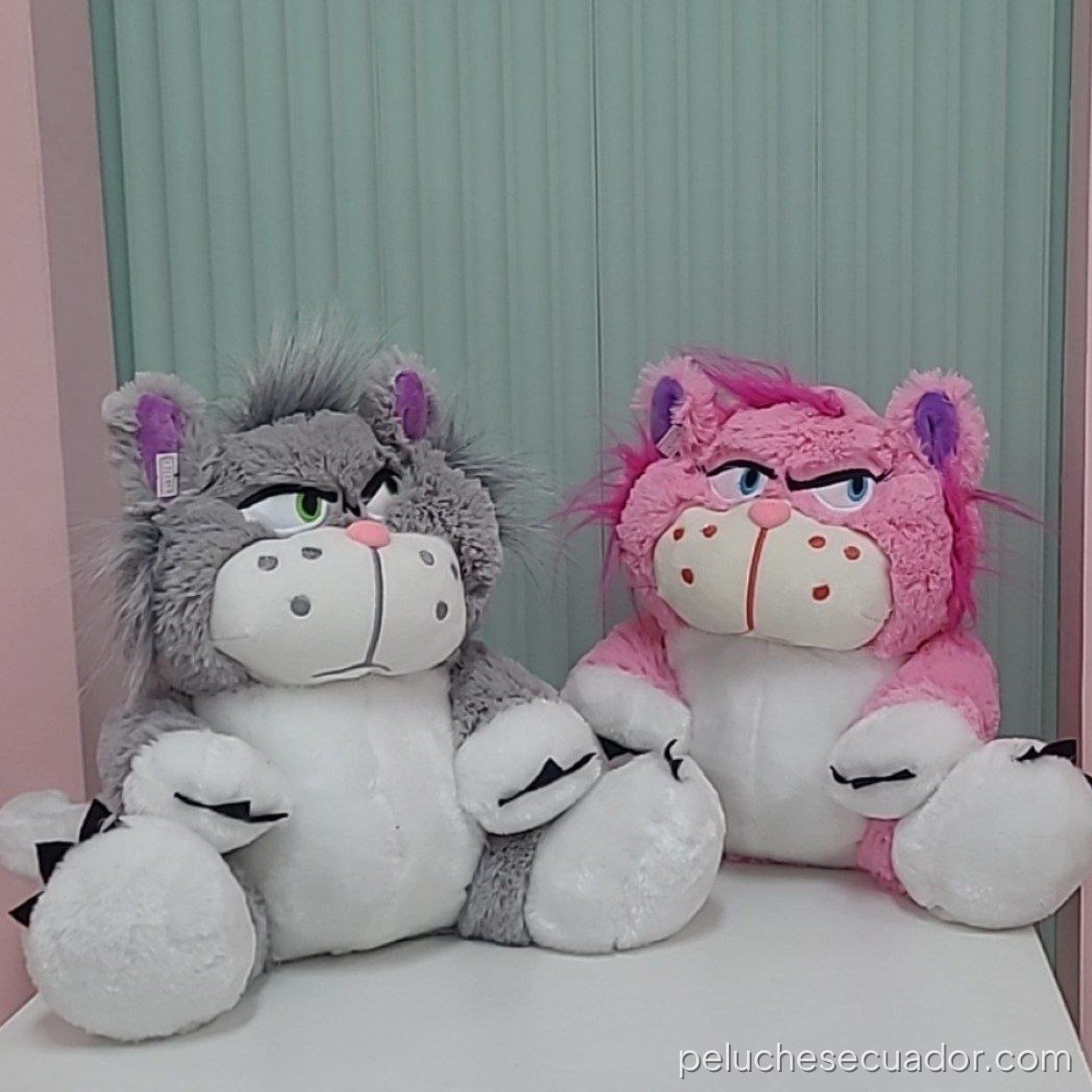 PELUCHE GATO LUCIFER ROSA/GRIS 507600